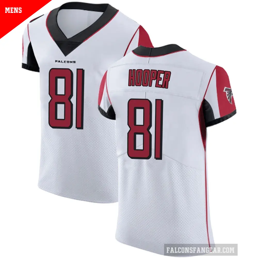 Men's Atlanta Falcons ＃81 Austin Hooper White Elite Jersey
